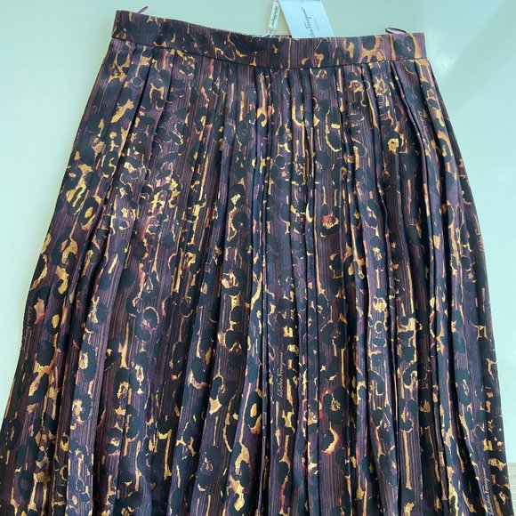 SALVATORE FERRAGAMO FLARED CHECKED SKIRT mu628 - Picture 4 of 13